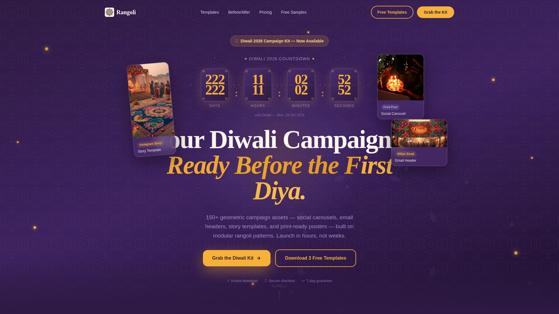 Diwali Business Pricing Website Template