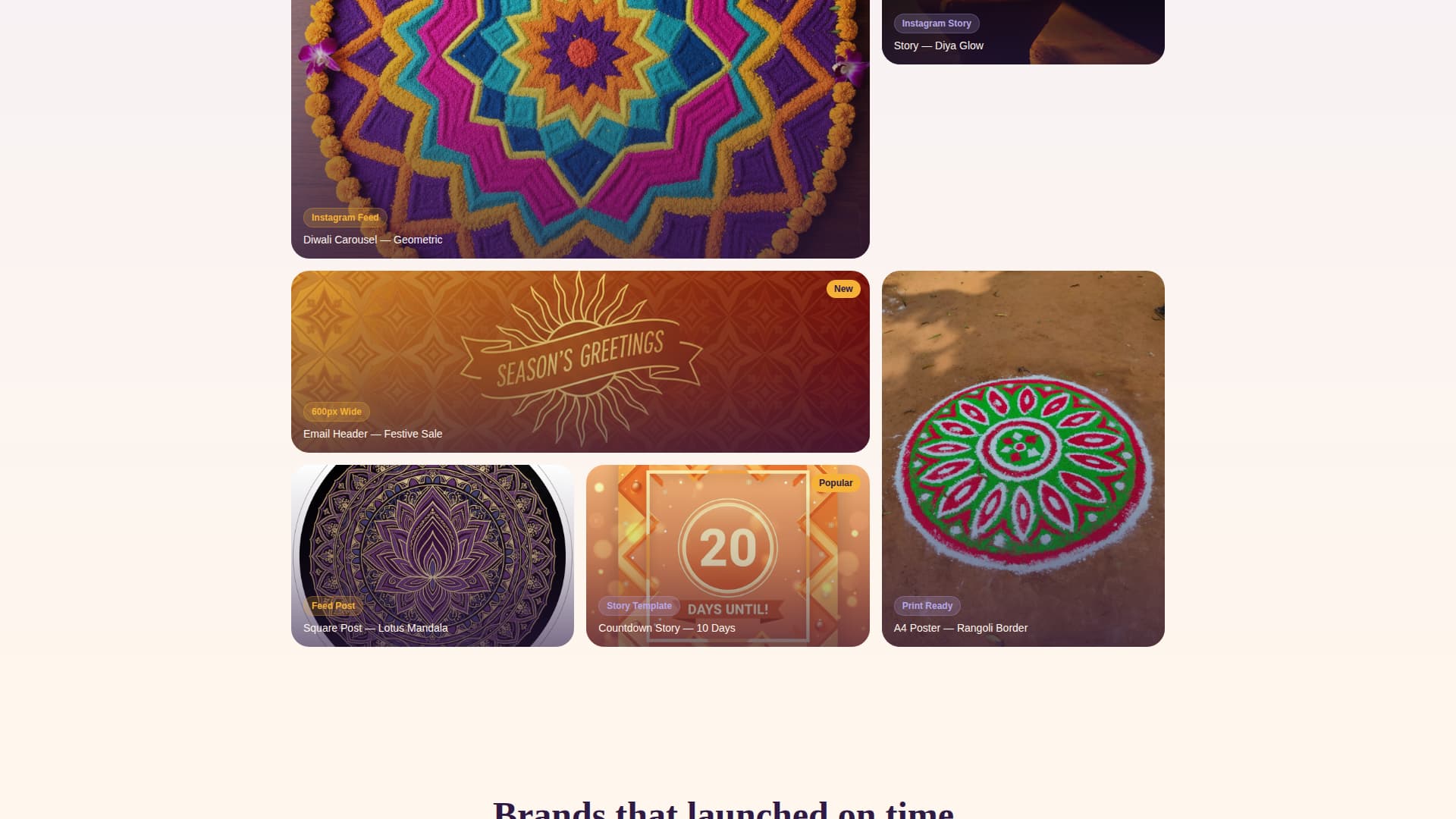 Diwali Business Pricing Website Template