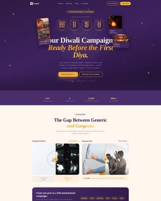 Diwali Business Pricing Website Template