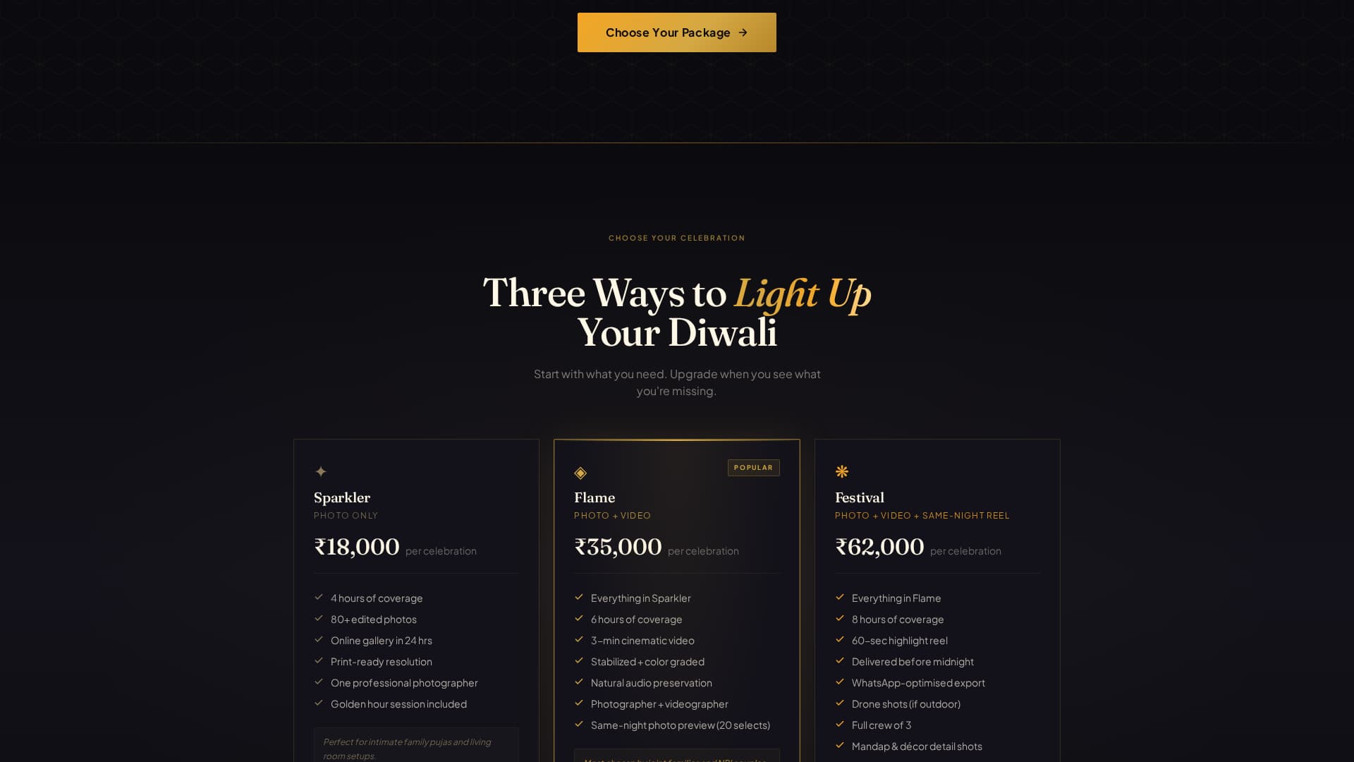 Diwali Business Booking Website Template
