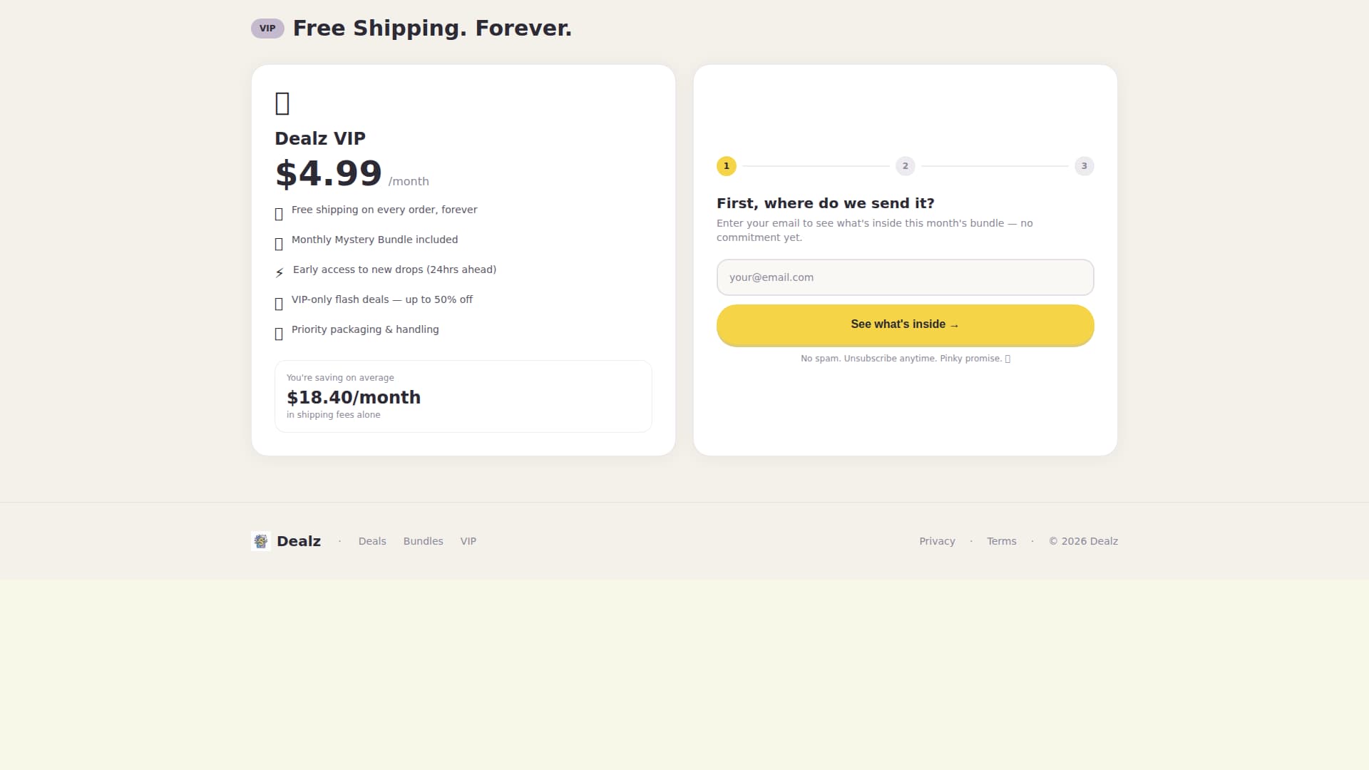 Dealz - Playful Discount Landing Page Template