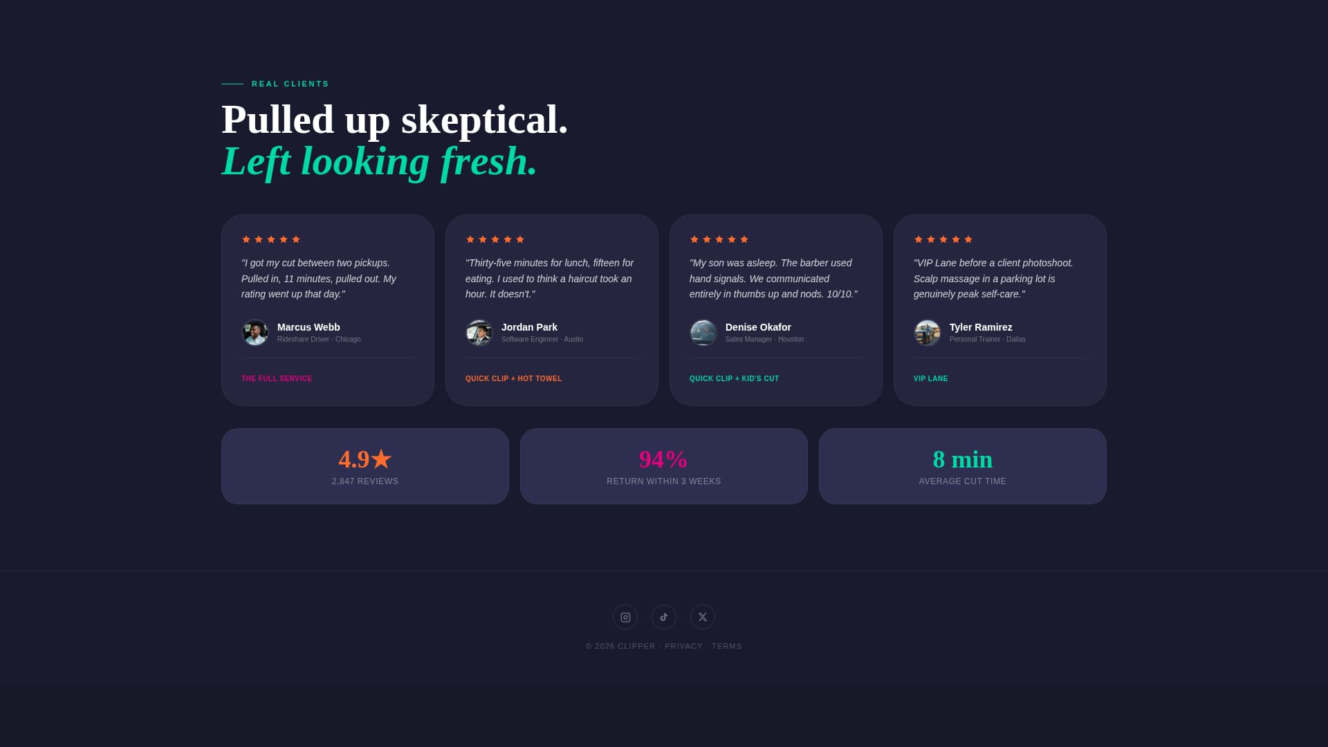 Drive-Through Business Booking Website Template