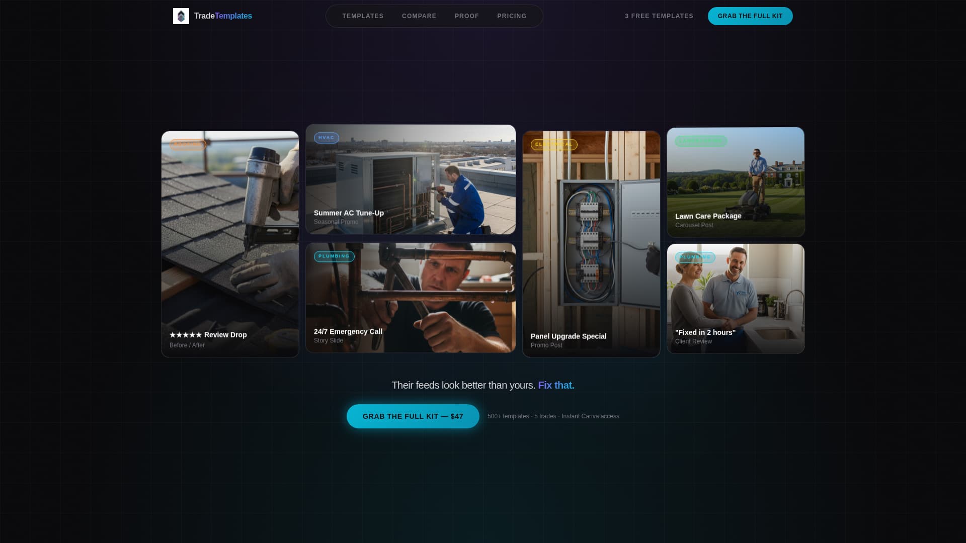 TradeKit - Scroll-Stopping Home Services Landing Page Template