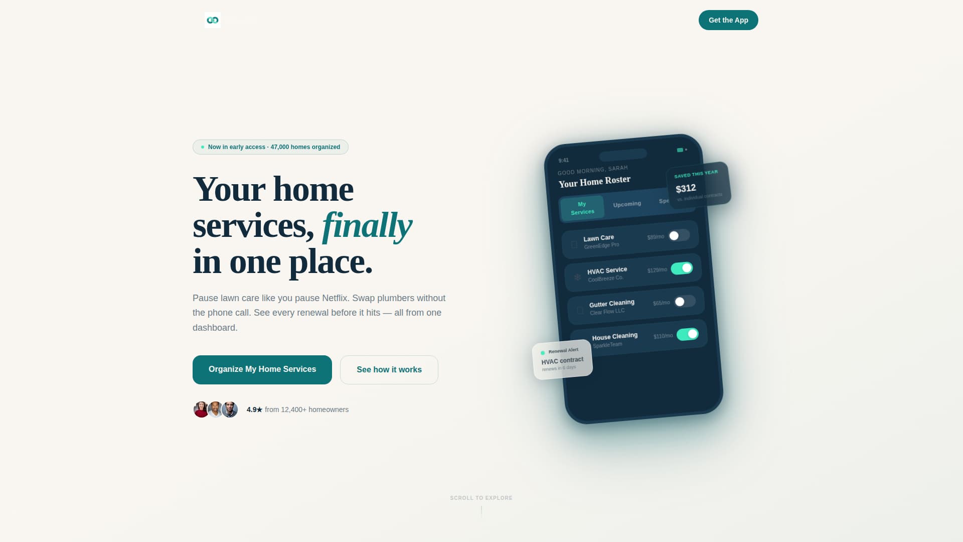 Roster - Streamlined Homeservices Landing Page Template