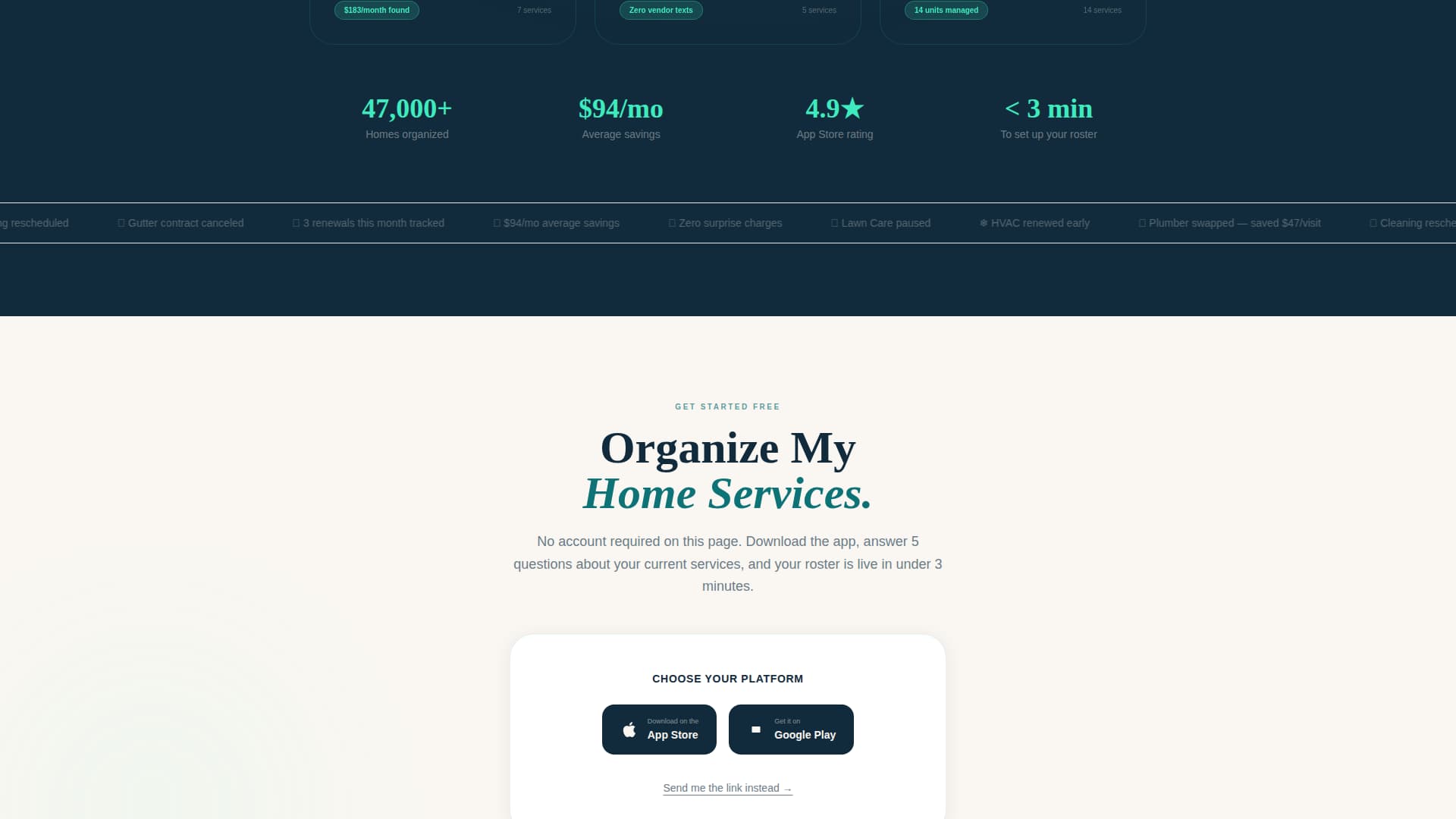 Roster - Streamlined Homeservices Landing Page Template