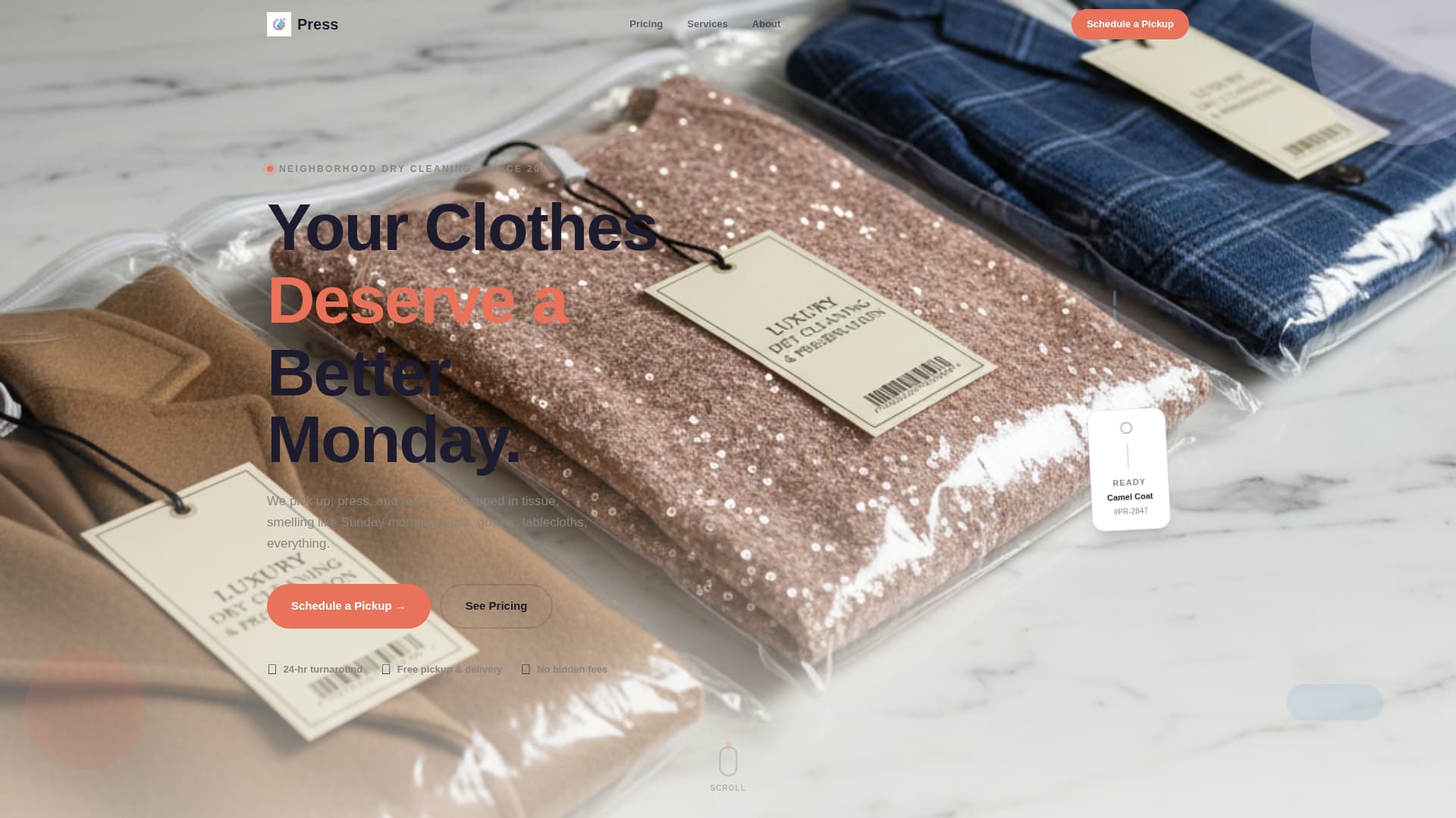 Local Brick & Mortar Business Specialist Booking Website Template