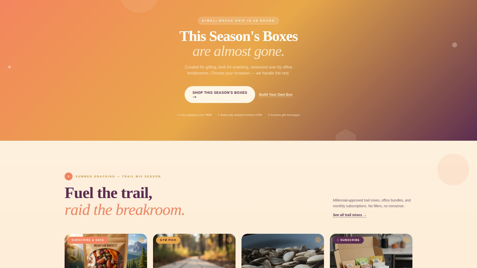 Indian Specialty Retail Professional Website Template
