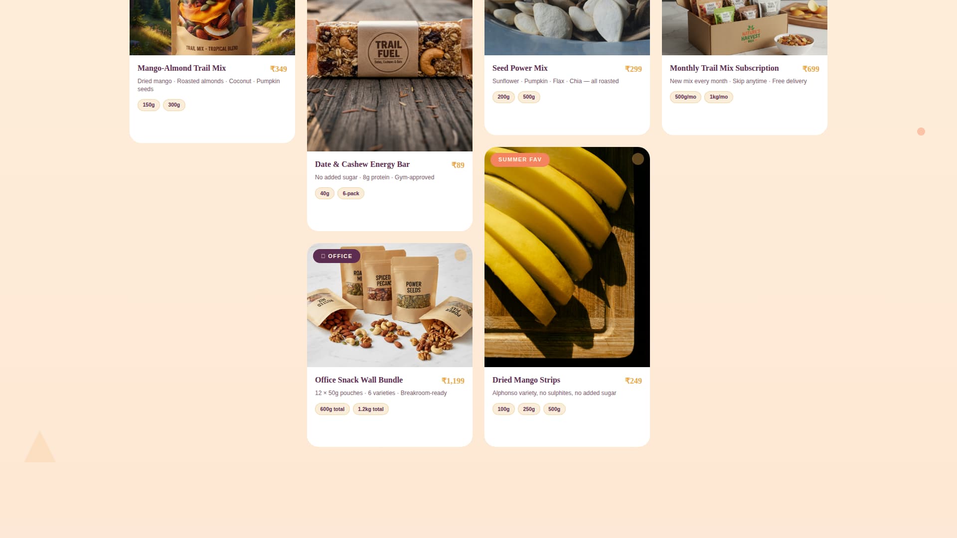 Indian Specialty Retail Professional Website Template