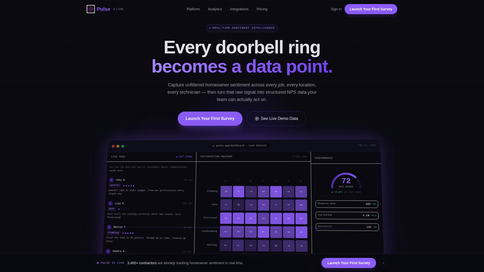 Pulse - Powerful Feedback Landing Page Template