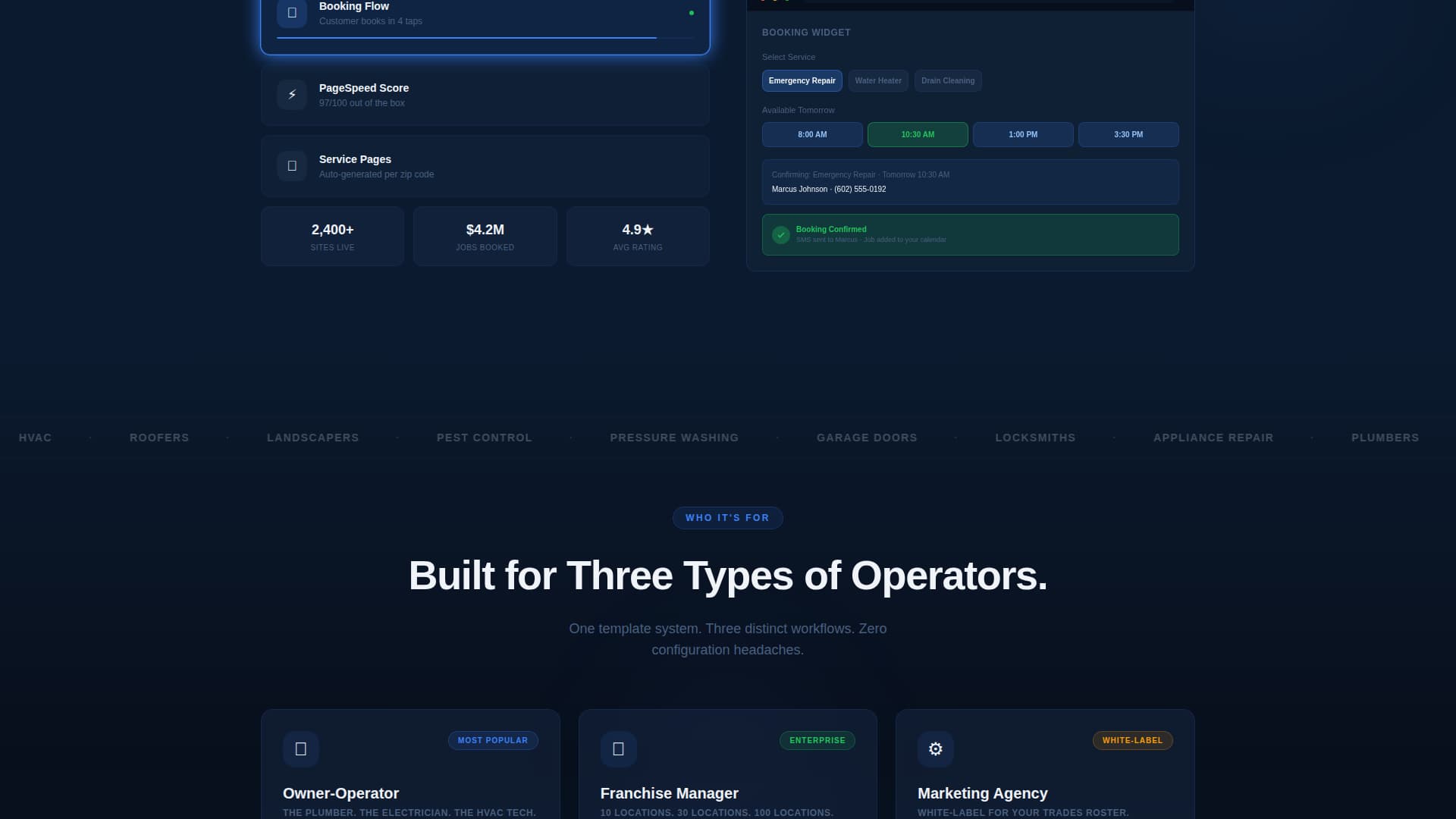 Serve — Maintenance Services Landing Page Template