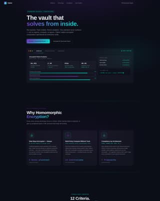 Vault — Encryption Security Landing Page Template