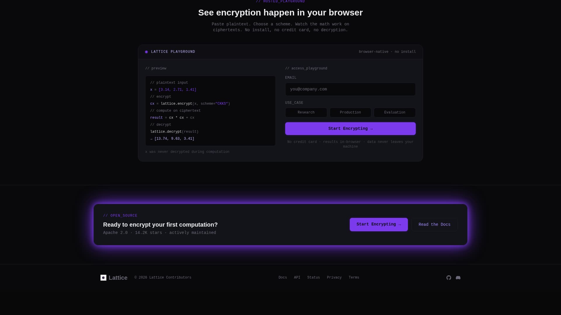 Lattice - Powerful Encryption Landing Page Template