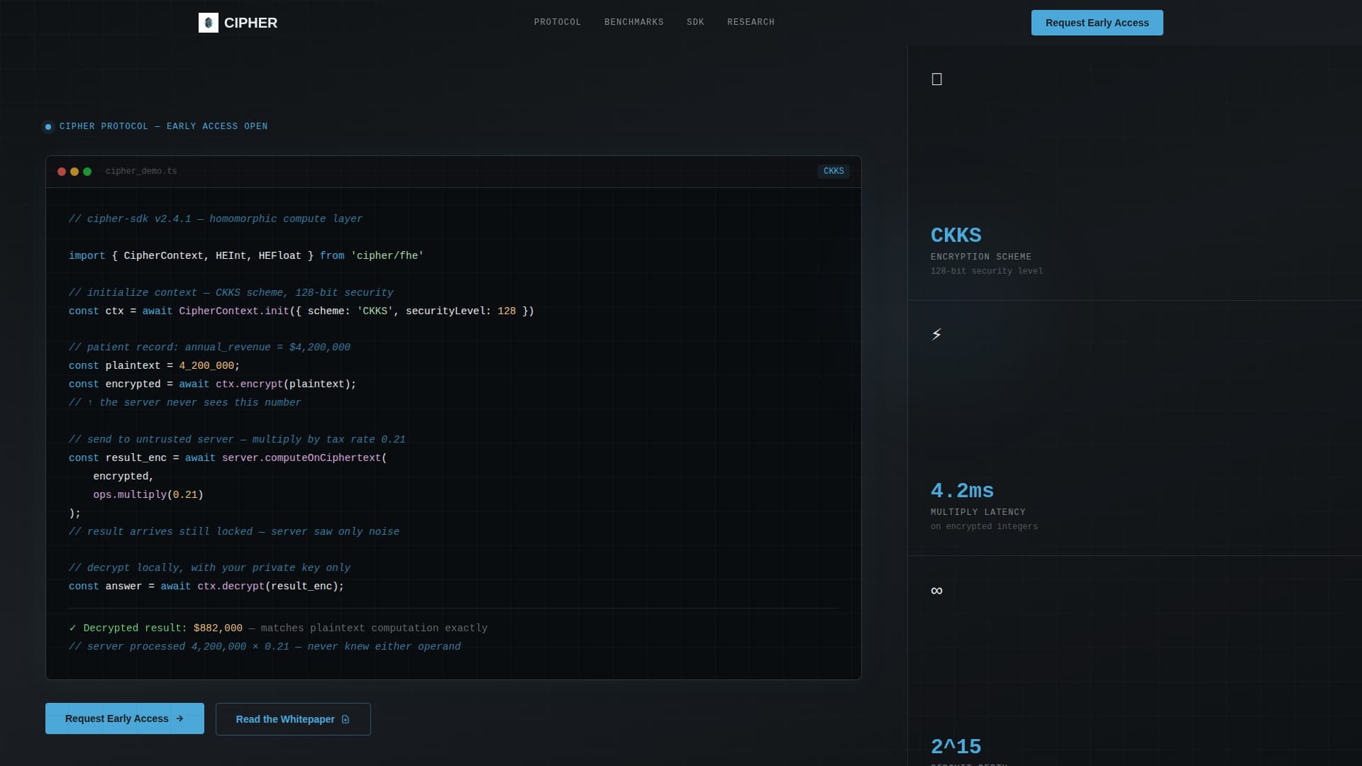 Secure — Vault Encryption Landing Page Template