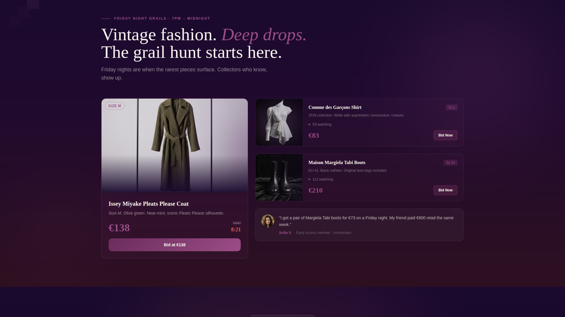Bid - Thrilling Auction Landing Page Template