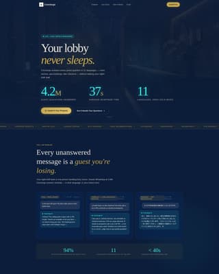 Concierge - Tireless Hospitality Landing Page Template