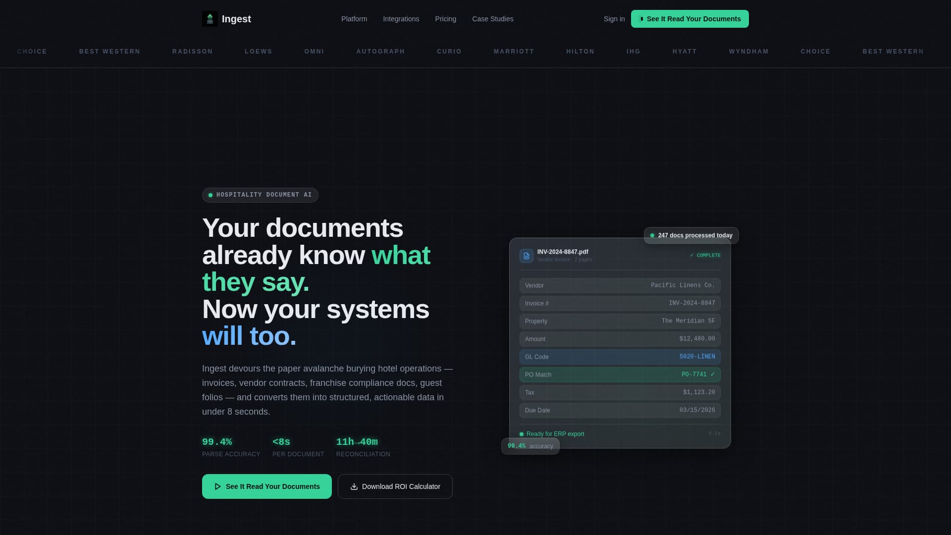 Ingest - Powerful Hospitality Landing Page Template