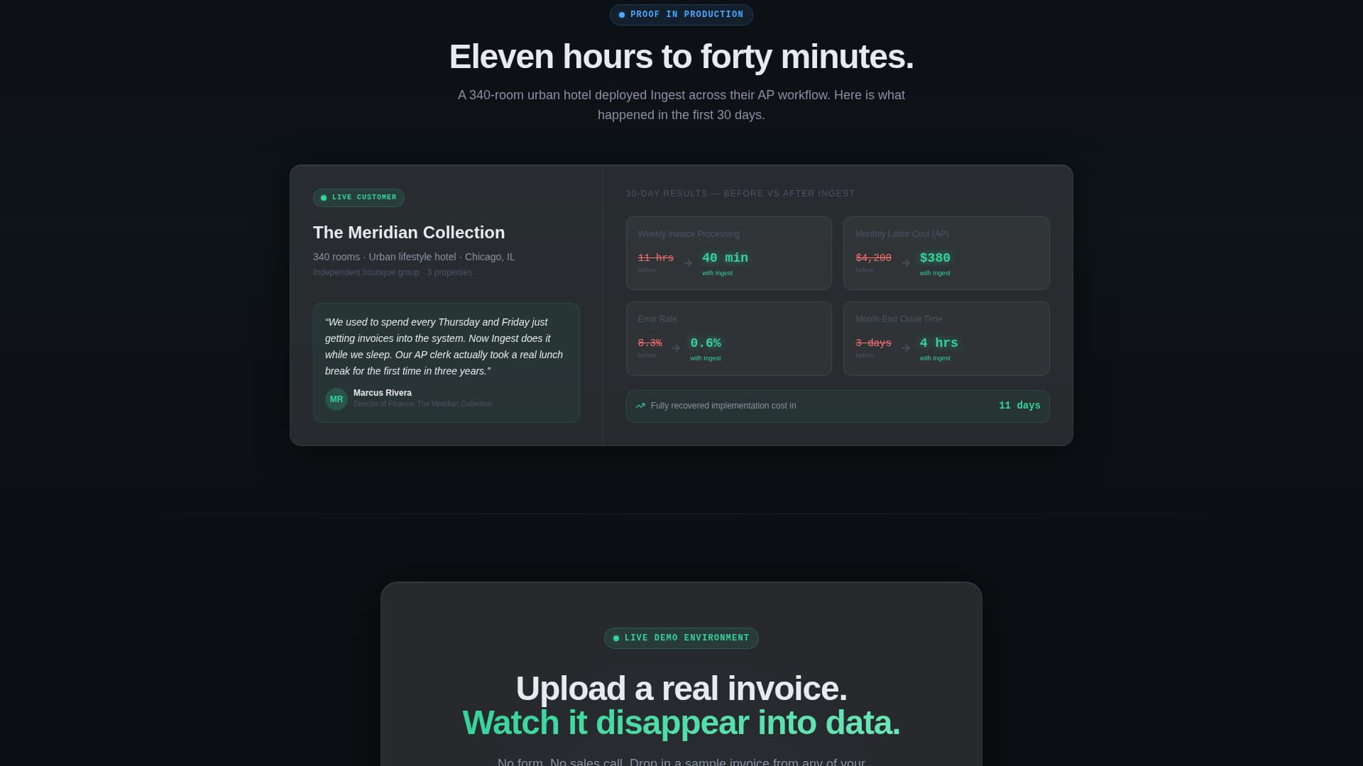 Ingest - Powerful Hospitality Landing Page Template