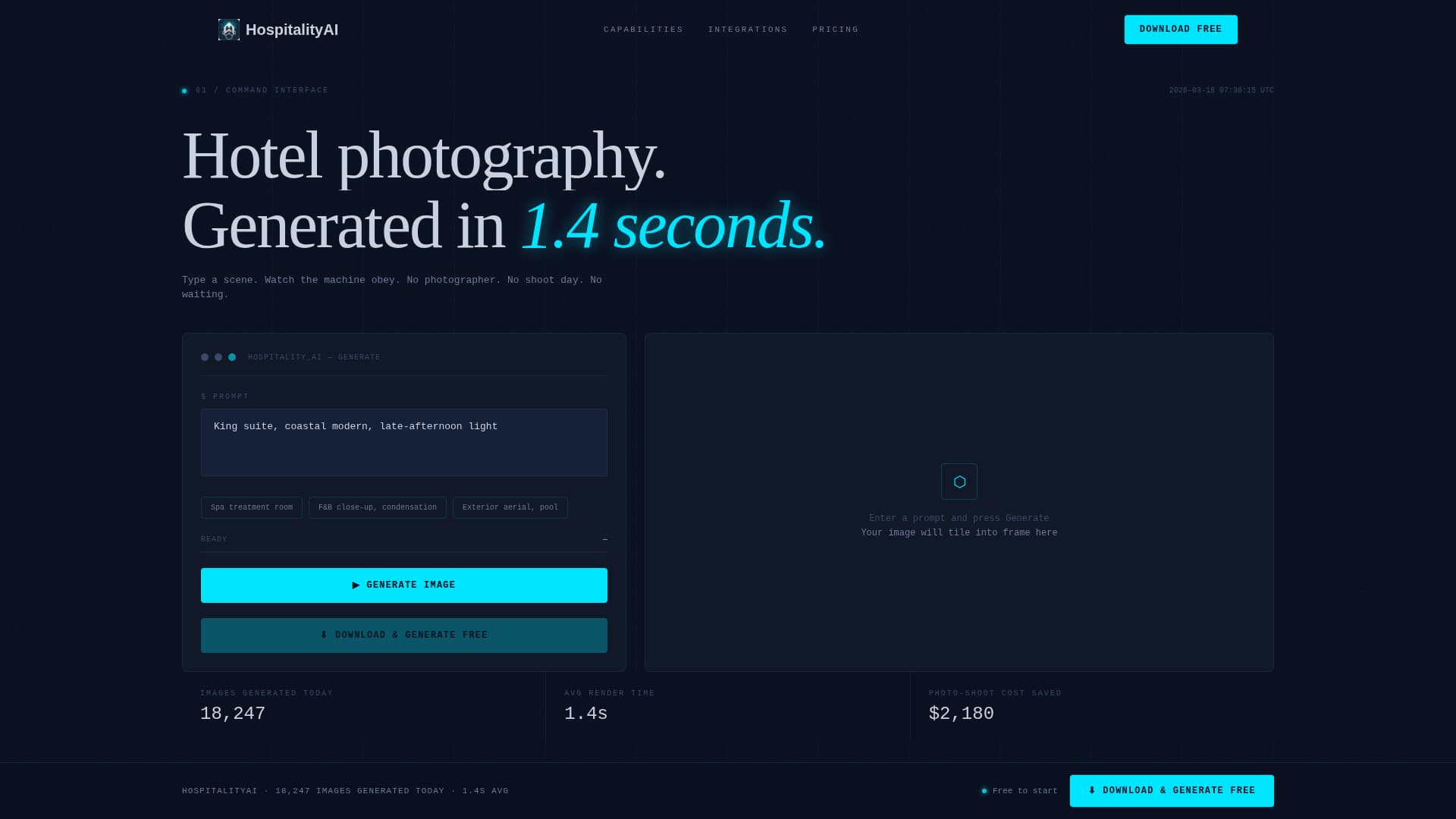 Visora - Precision Hospitality Landing Page Template