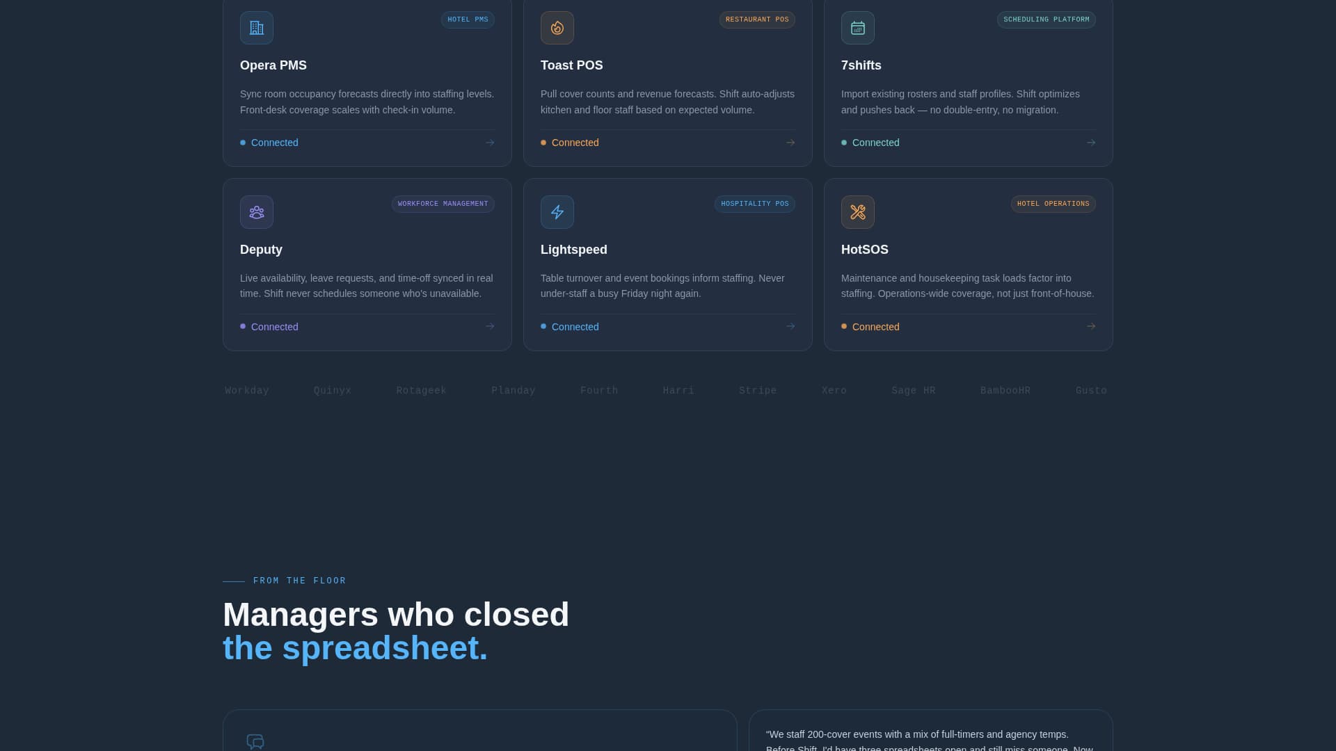 Shift - Powerful Hospitality Landing Page Template
