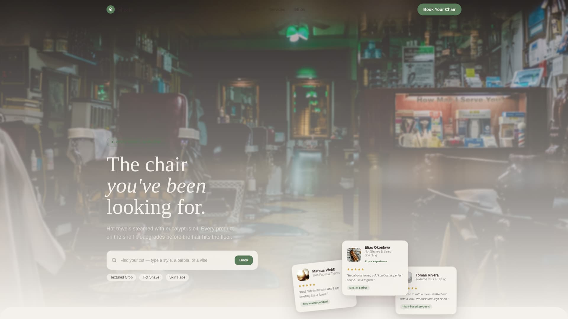 Eco-Friendly Business Booking Website Template