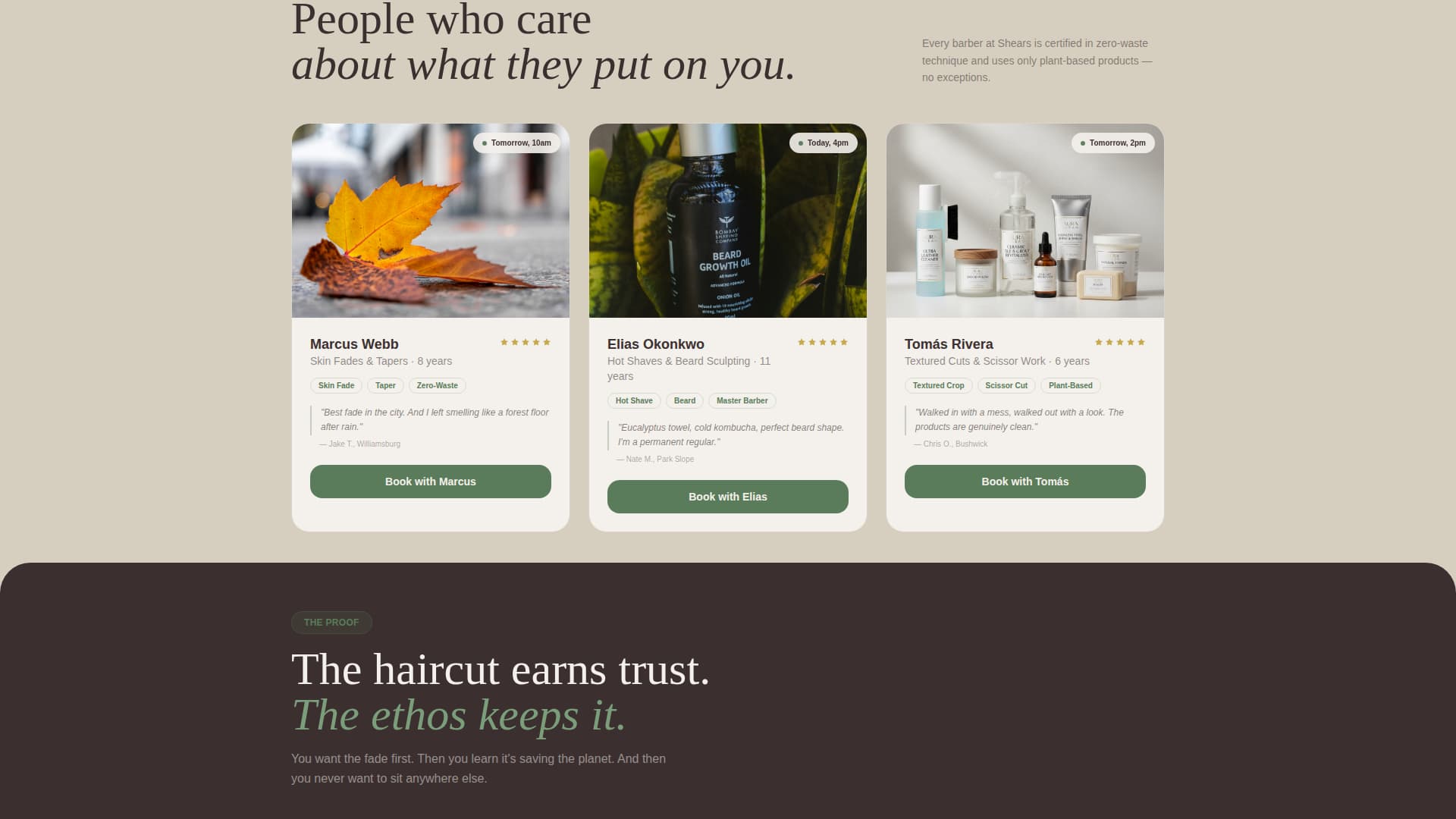Eco-Friendly Business Booking Website Template