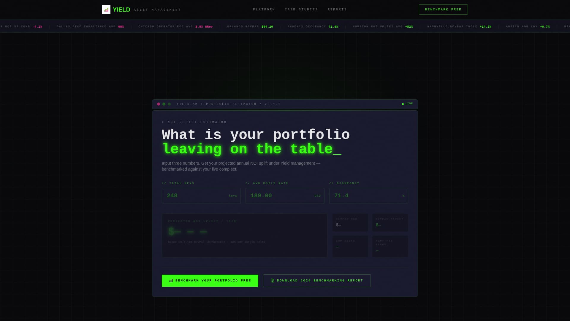 Yield - High-Performance Hospitality Landing Page Template