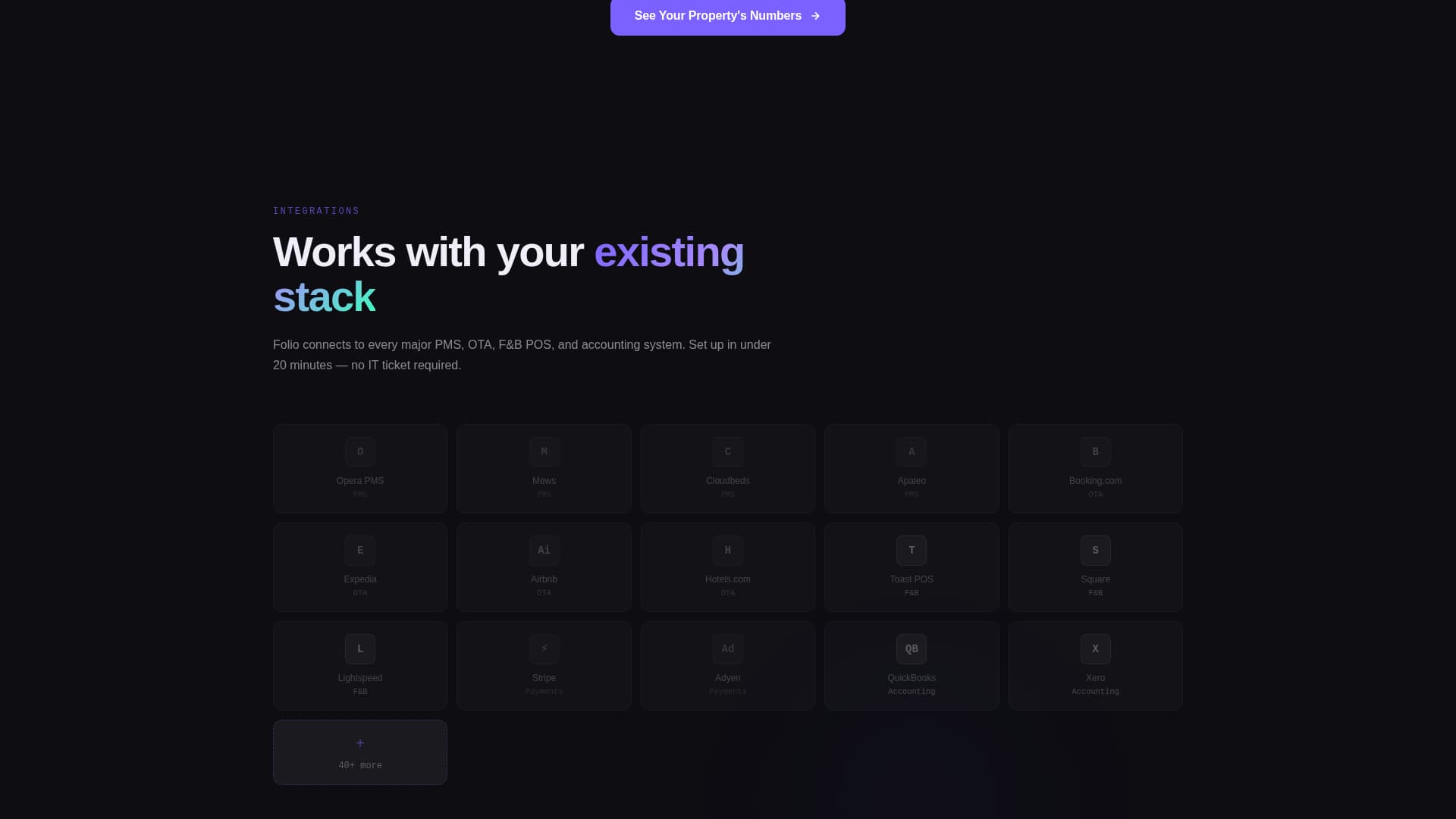 Folio - Seamless Hospitality Landing Page Template