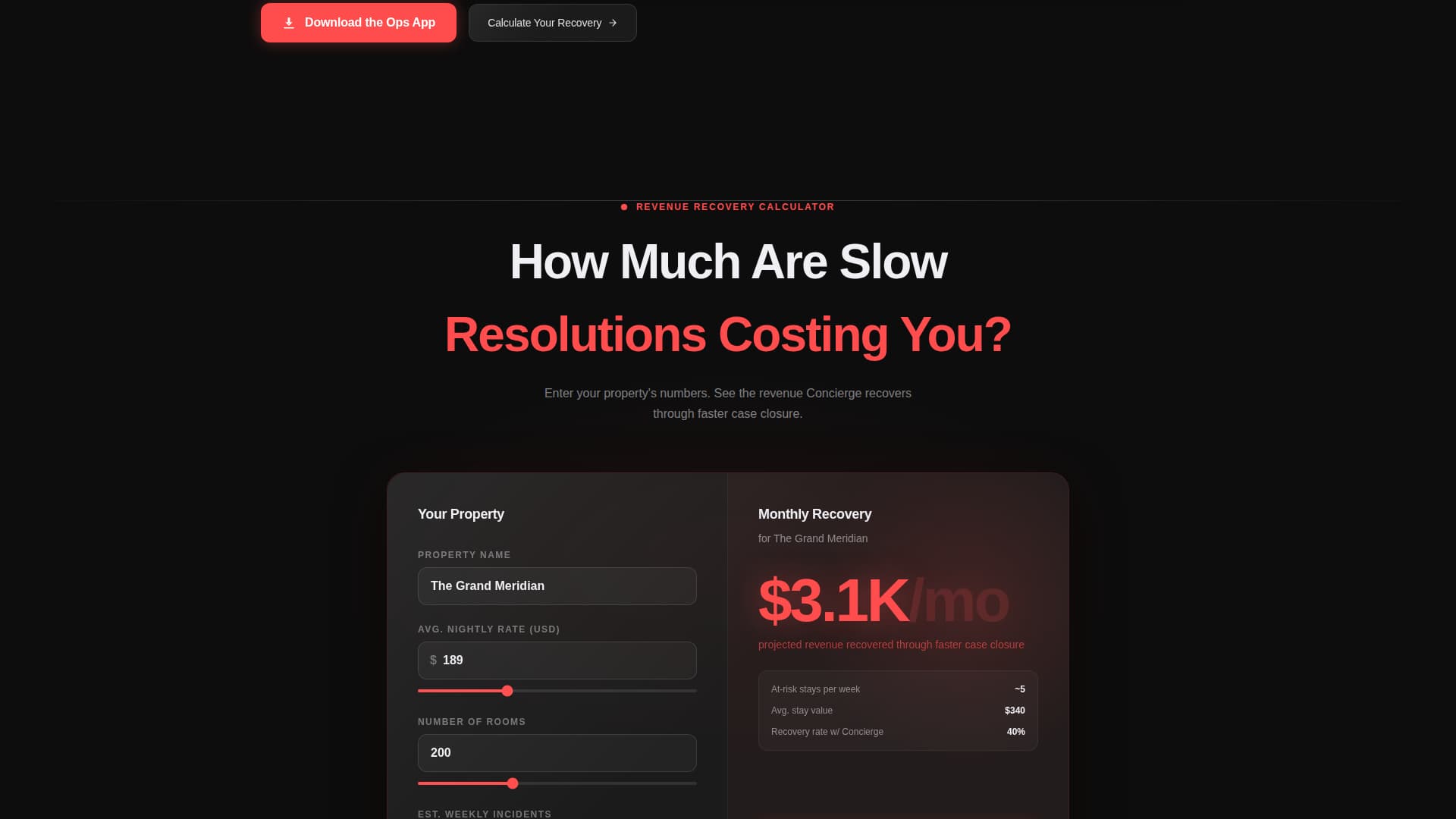Concierge - Powerful Hospitality Landing Page Template
