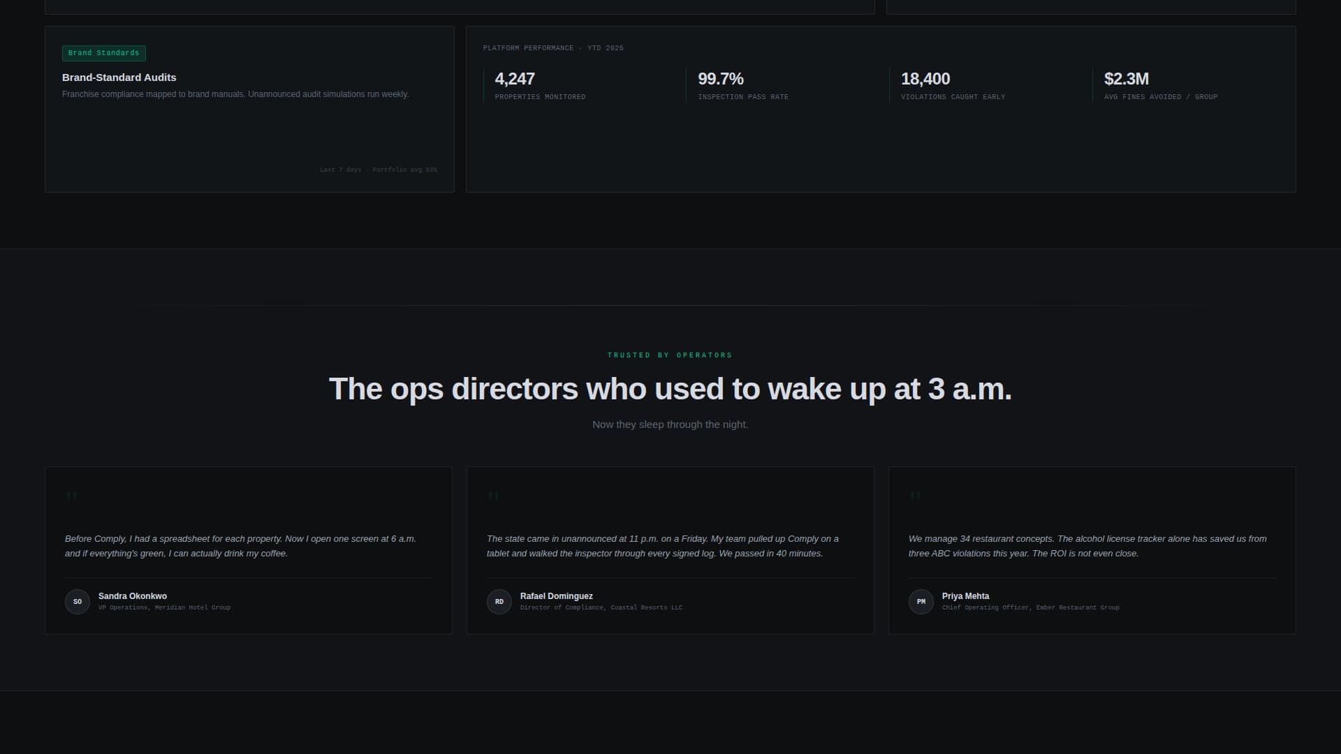Comply - Powerful Hospitality Compliance Landing Page Template