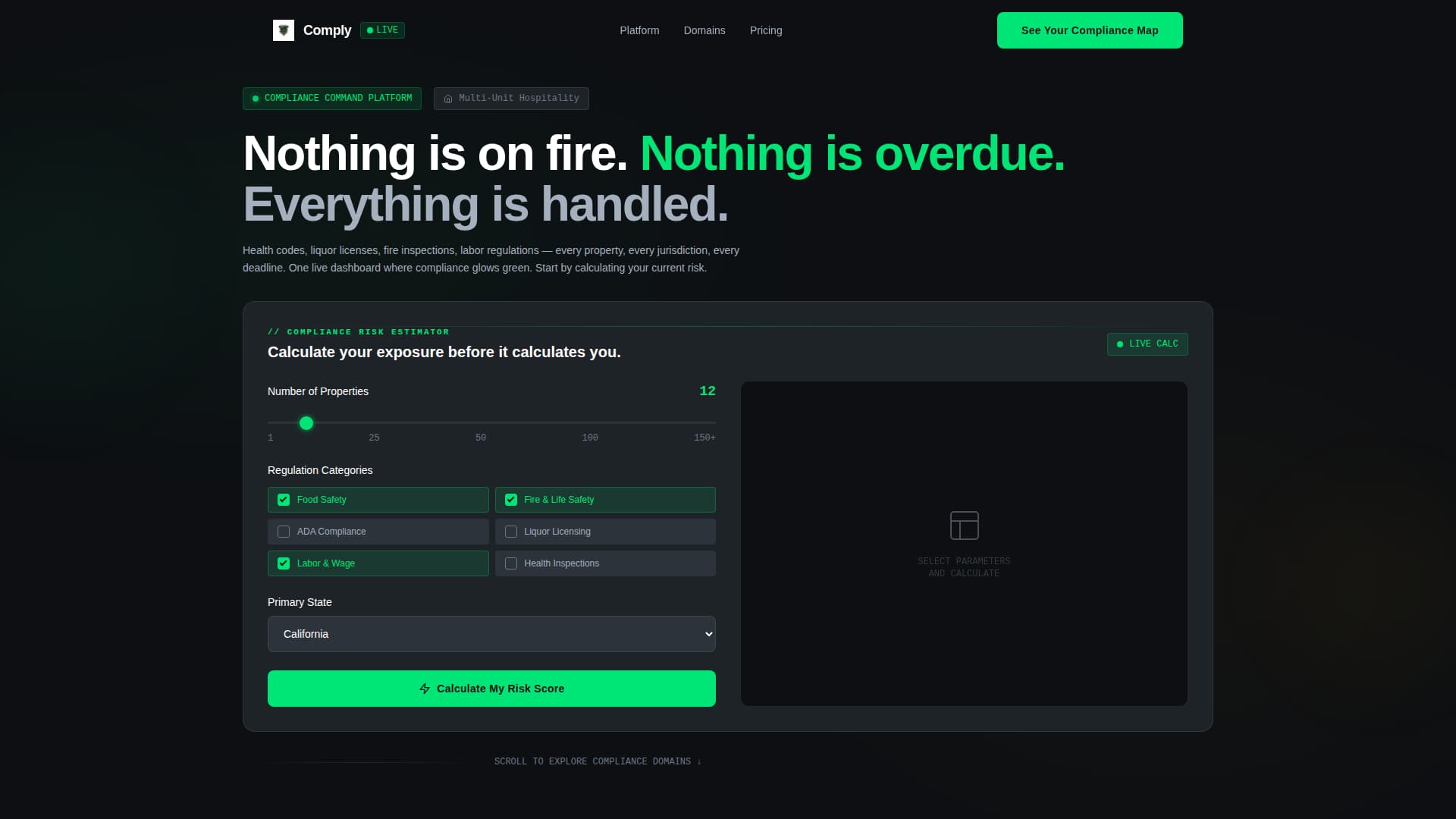 Verify — Hotel Compliance Landing Page Template