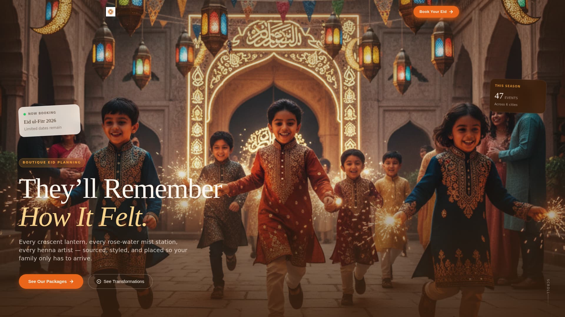 Eid Business Booking Website Template