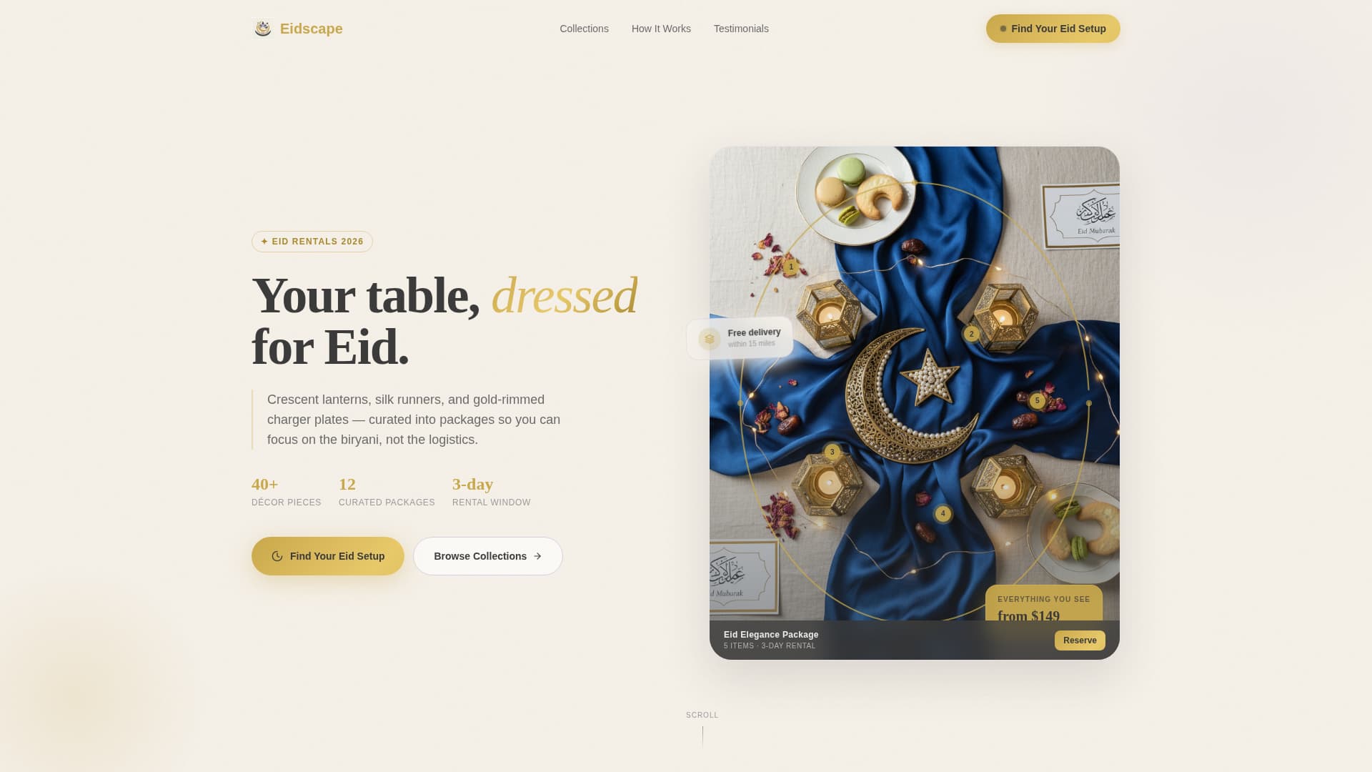 Eid Business Specialist Booking Website Template
