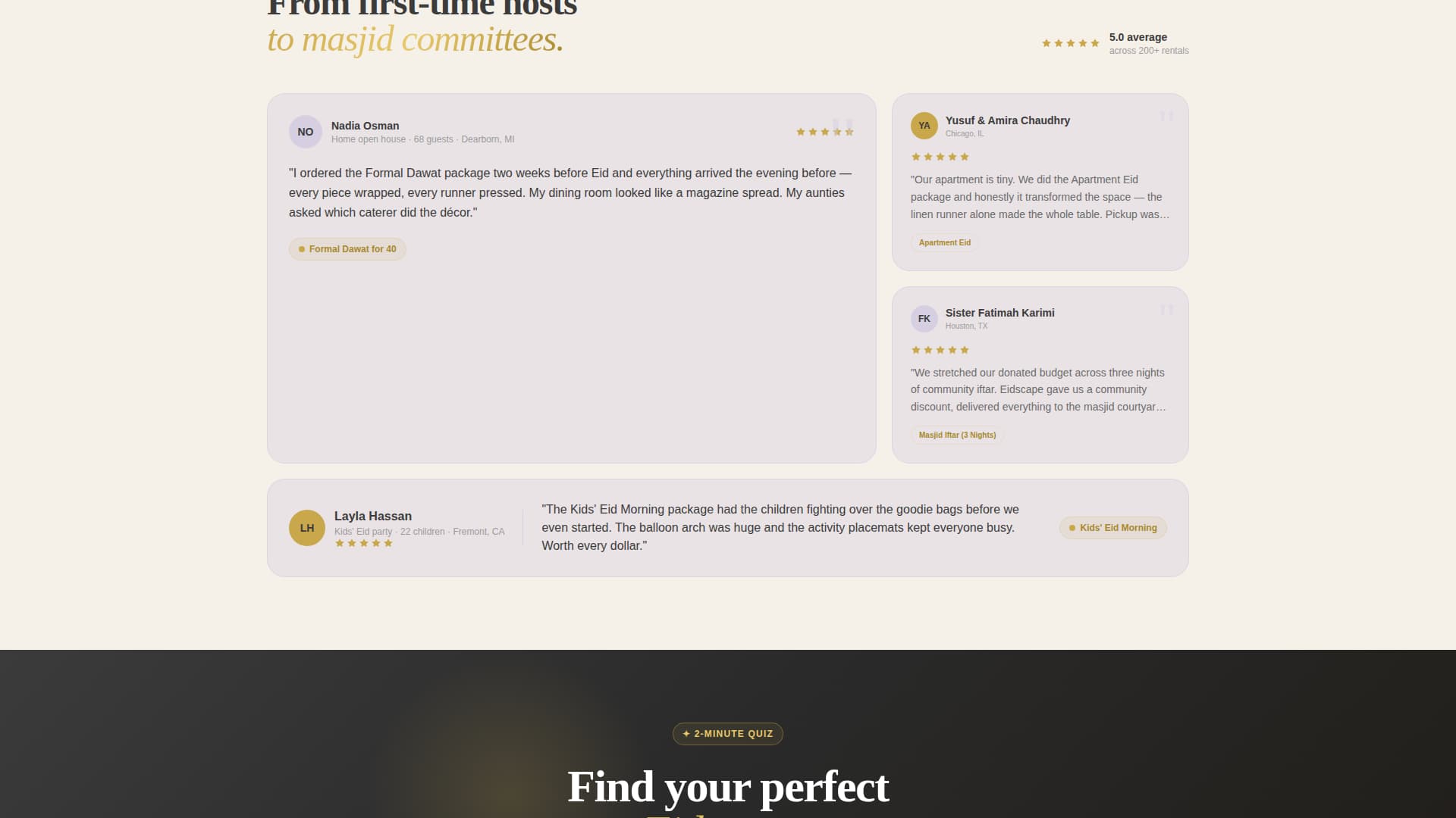 Eid Business Specialist Booking Website Template