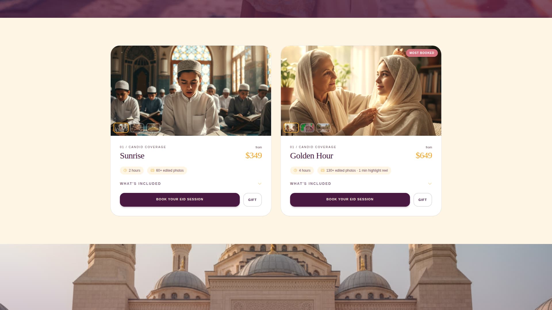 Eid Business Booking Website Template