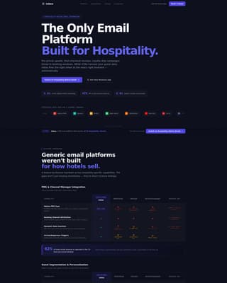 Inbox - Powerful Hospitality Landing Page Template
