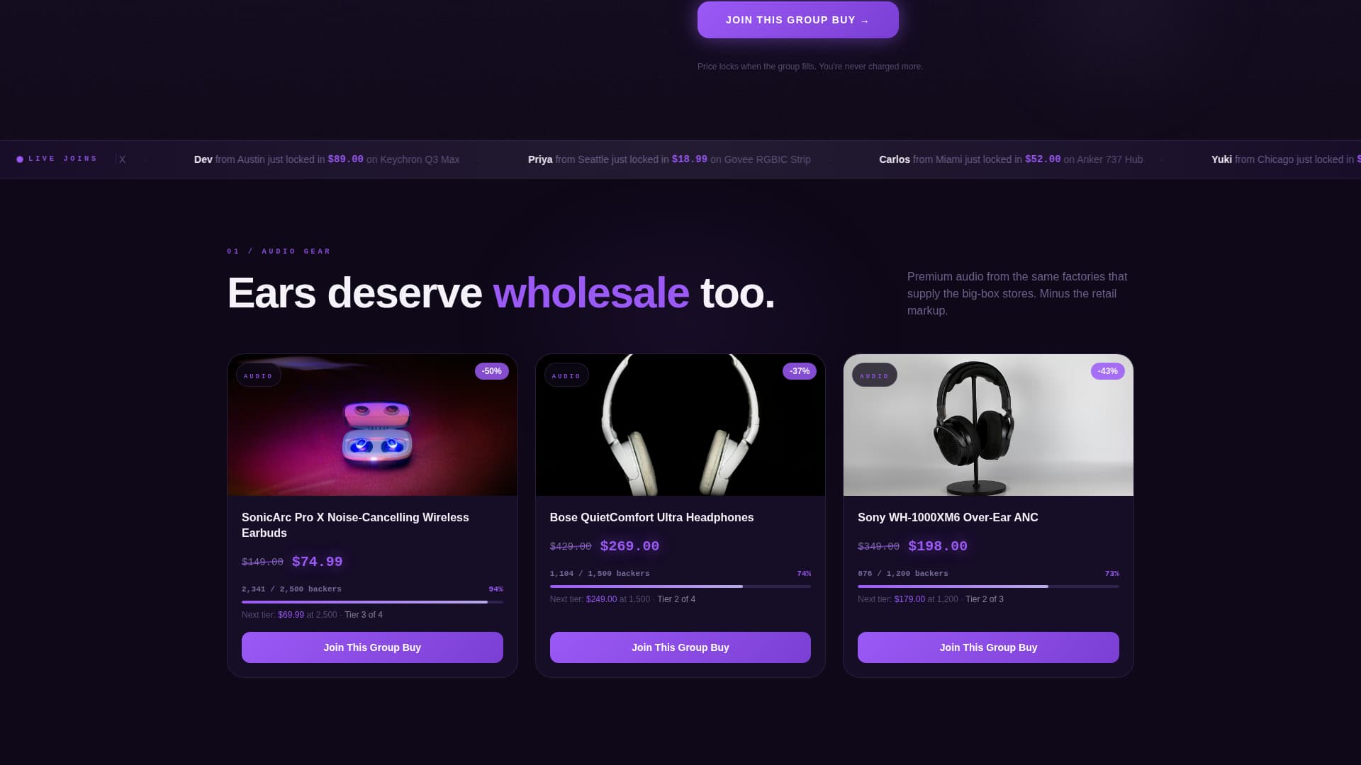 Electronics E-Commerce Pricing Website Template