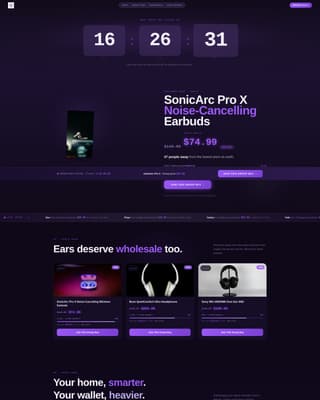 Electronics E-Commerce Pricing Website Template