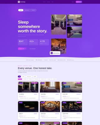 Concierge - Curated Hospitality Landing Page Template