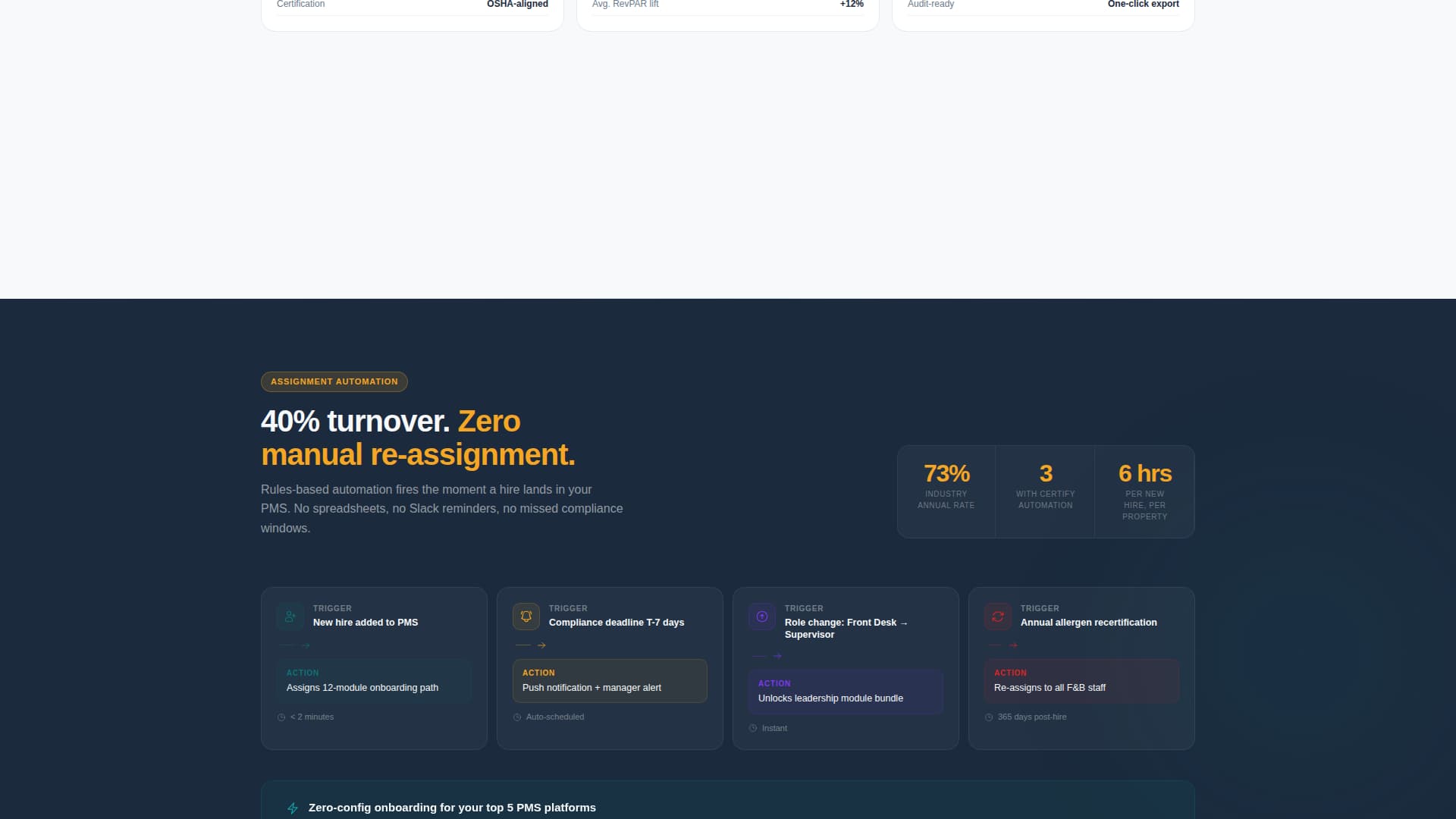 Certify - Powerful Hospitality Landing Page Template