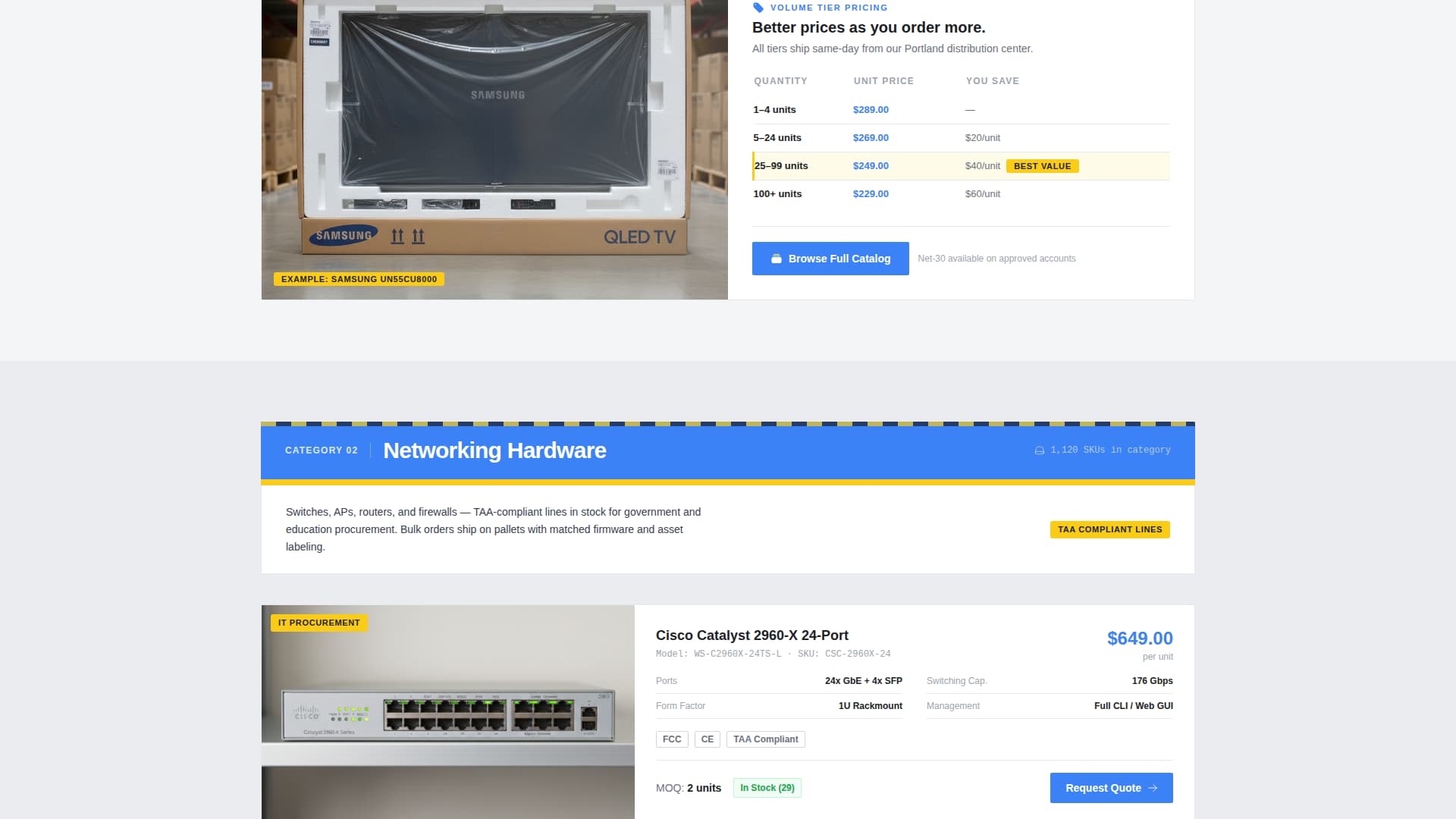 Electronics E-Commerce Specialist Pricing Website Template