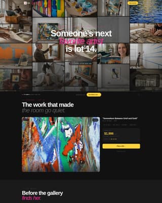 Bid - Electric Artauction Landing Page Template