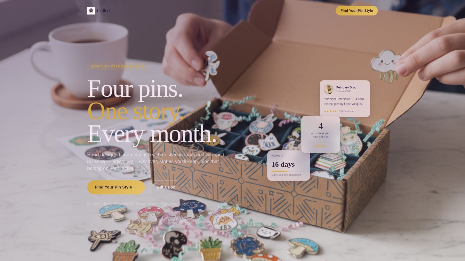 Enamel Pins & Lapel Pins Store Directory Website Template