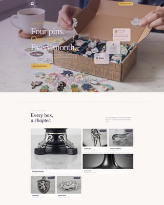Enamel Pins & Lapel Pins Store Directory Website Template