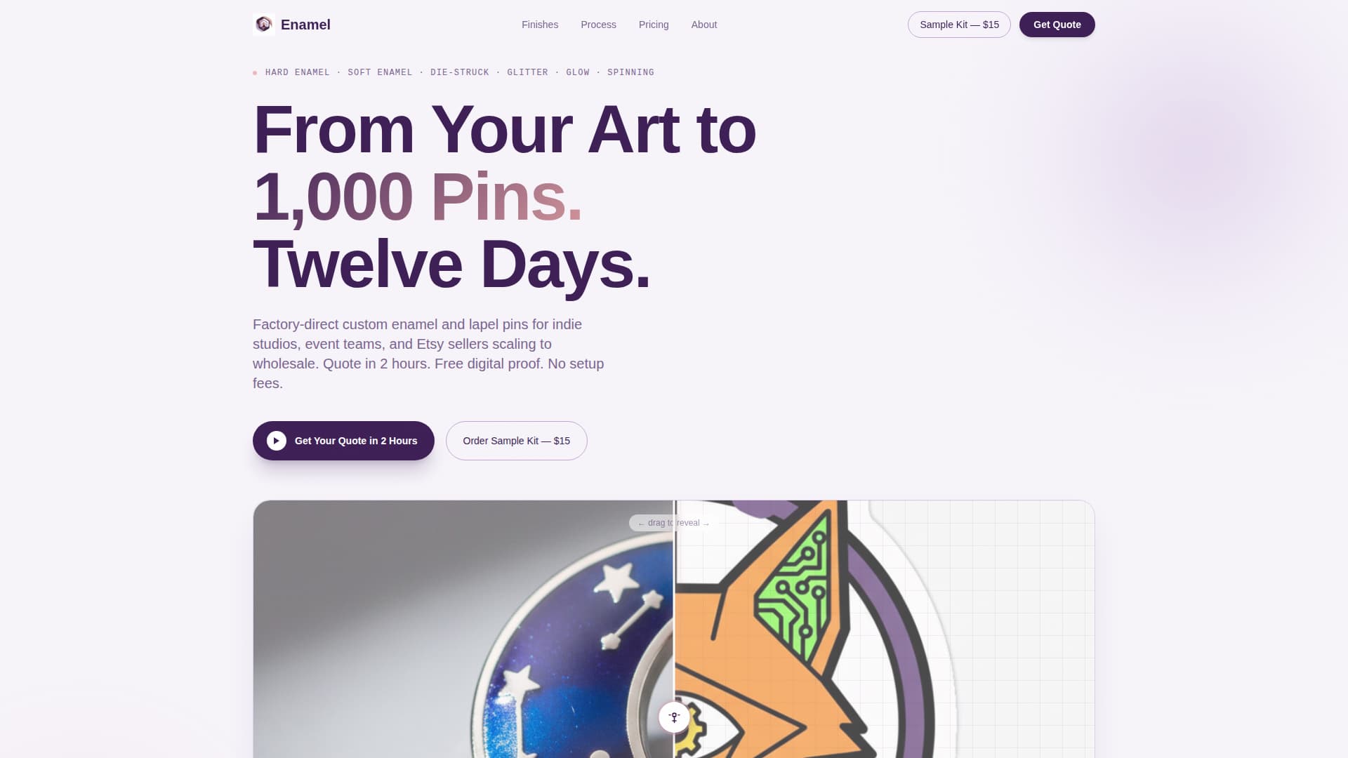 Enamel Pins & Lapel Pins Store Professional Website Template