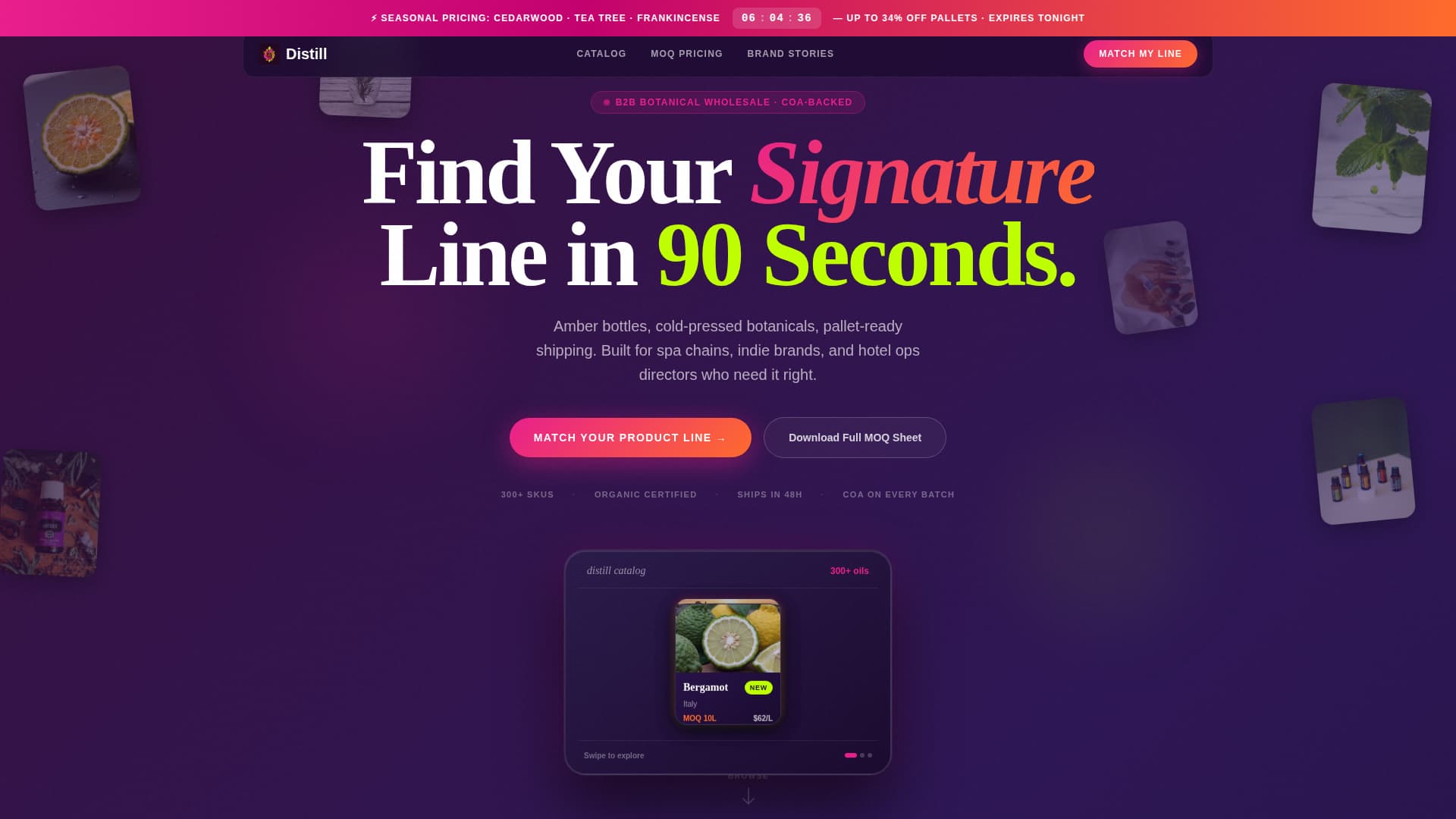 Essential Oils & Diffusers Store Advanced Pricing Website Template