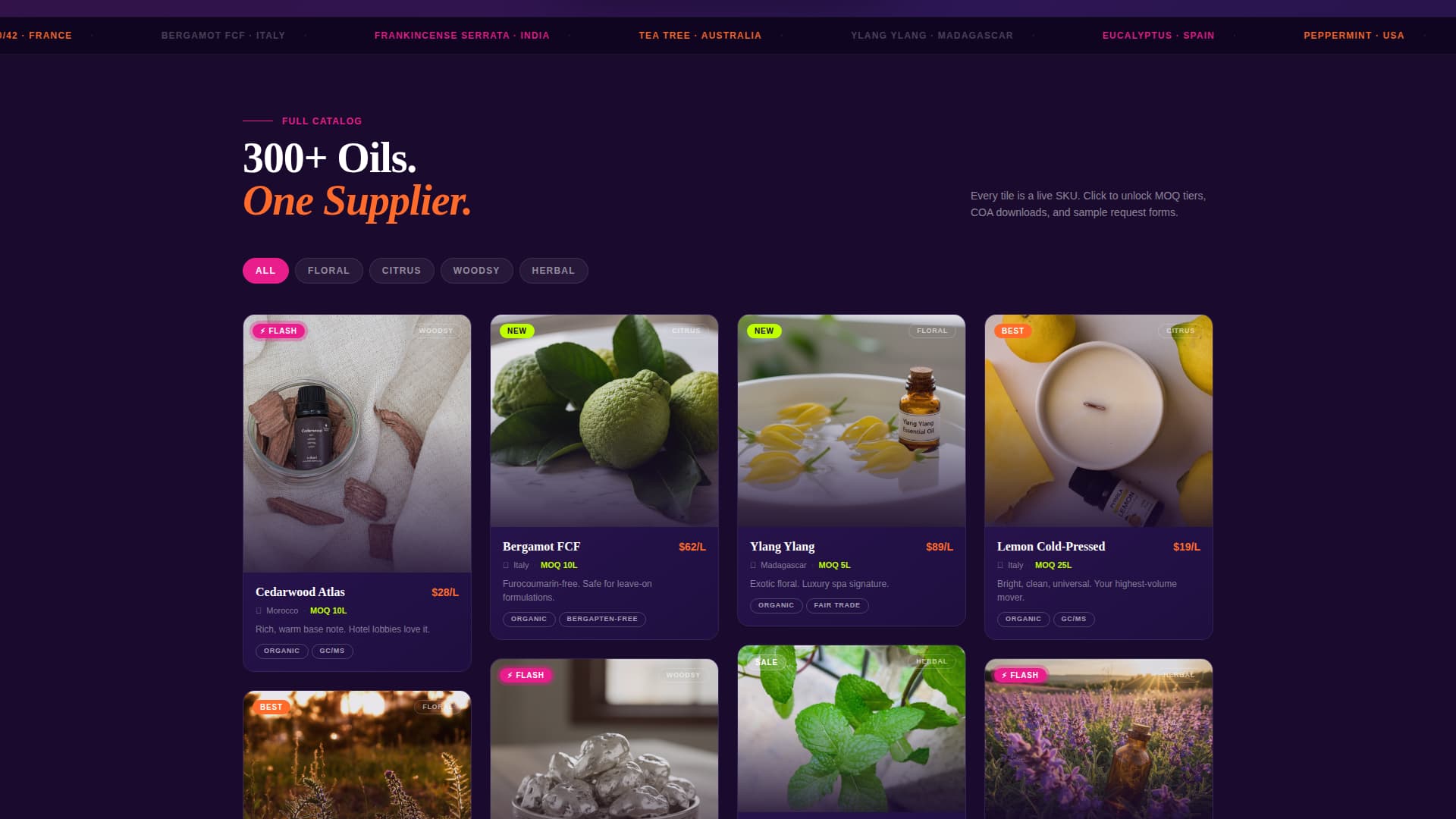 Essential Oils & Diffusers Store Advanced Pricing Website Template