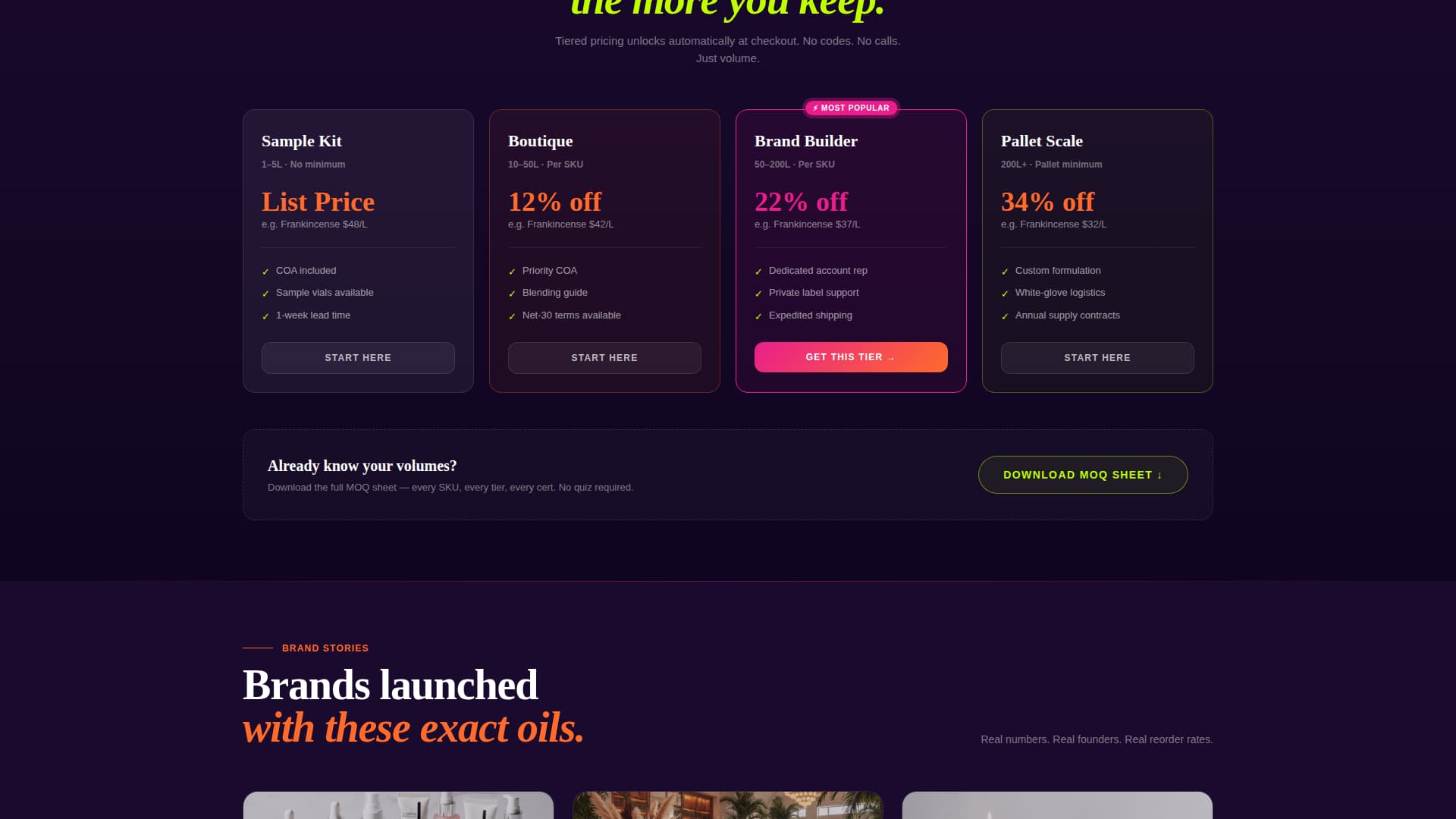 Essential Oils & Diffusers Store Advanced Pricing Website Template