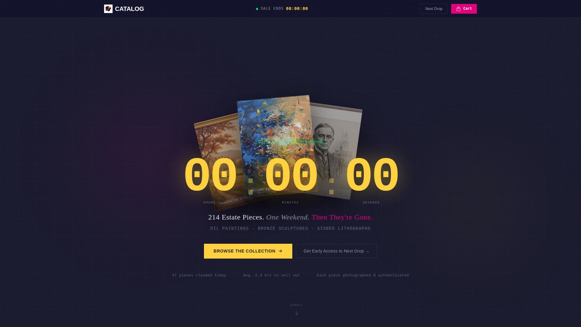 Catalog - Urgent Estateart Landing Page Template