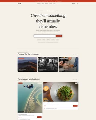 Gift & Specialty Store Booking Website Template