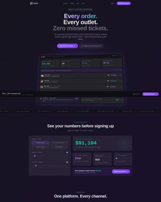 Ticket - Powerful Hospitality Landing Page Template